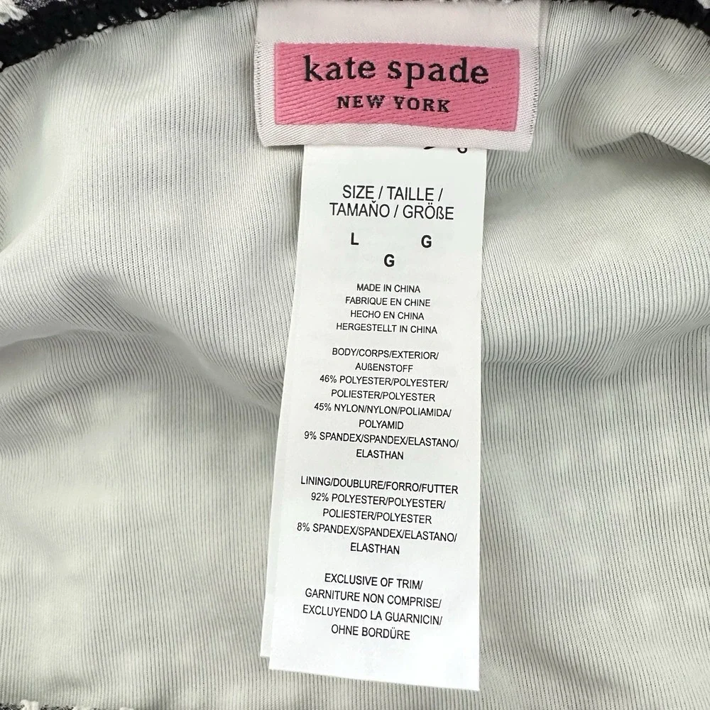 Kate Spade New York Women's Classic‎ Check-Print Bikini Bottoms Size Large New